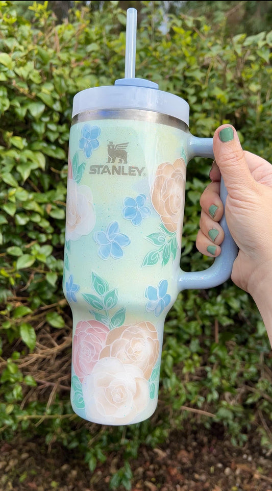 Hand painted Stanley 40oz